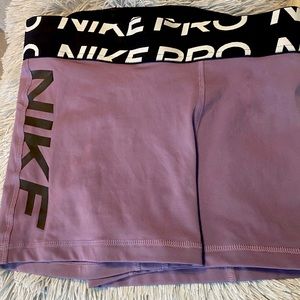 Womens medium purple nike pro athletic shorts